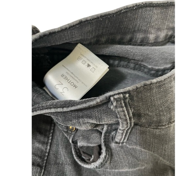 MOTHER $198 The Weekender Jeans Charcoal Gray Black Size 32, US Size 12 - Picture 6 of 7